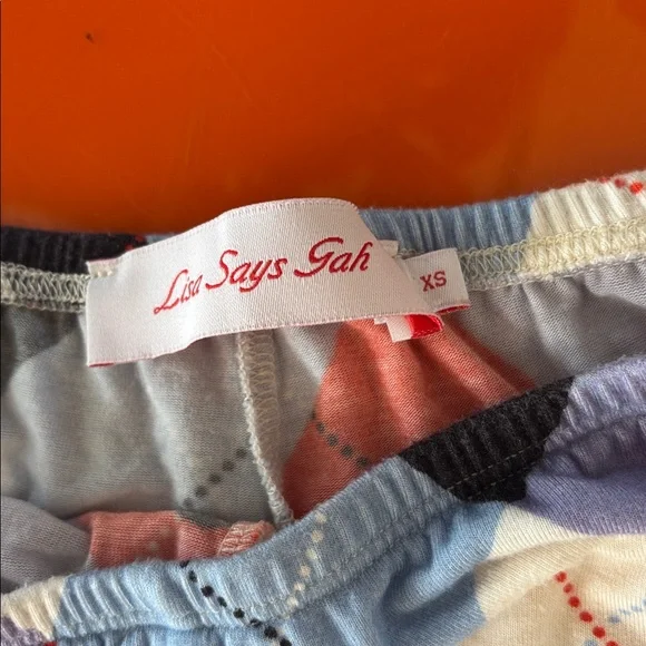 Lisa Says Gah Multicolor Argyle mini Skort XS - Picture 2 of 4